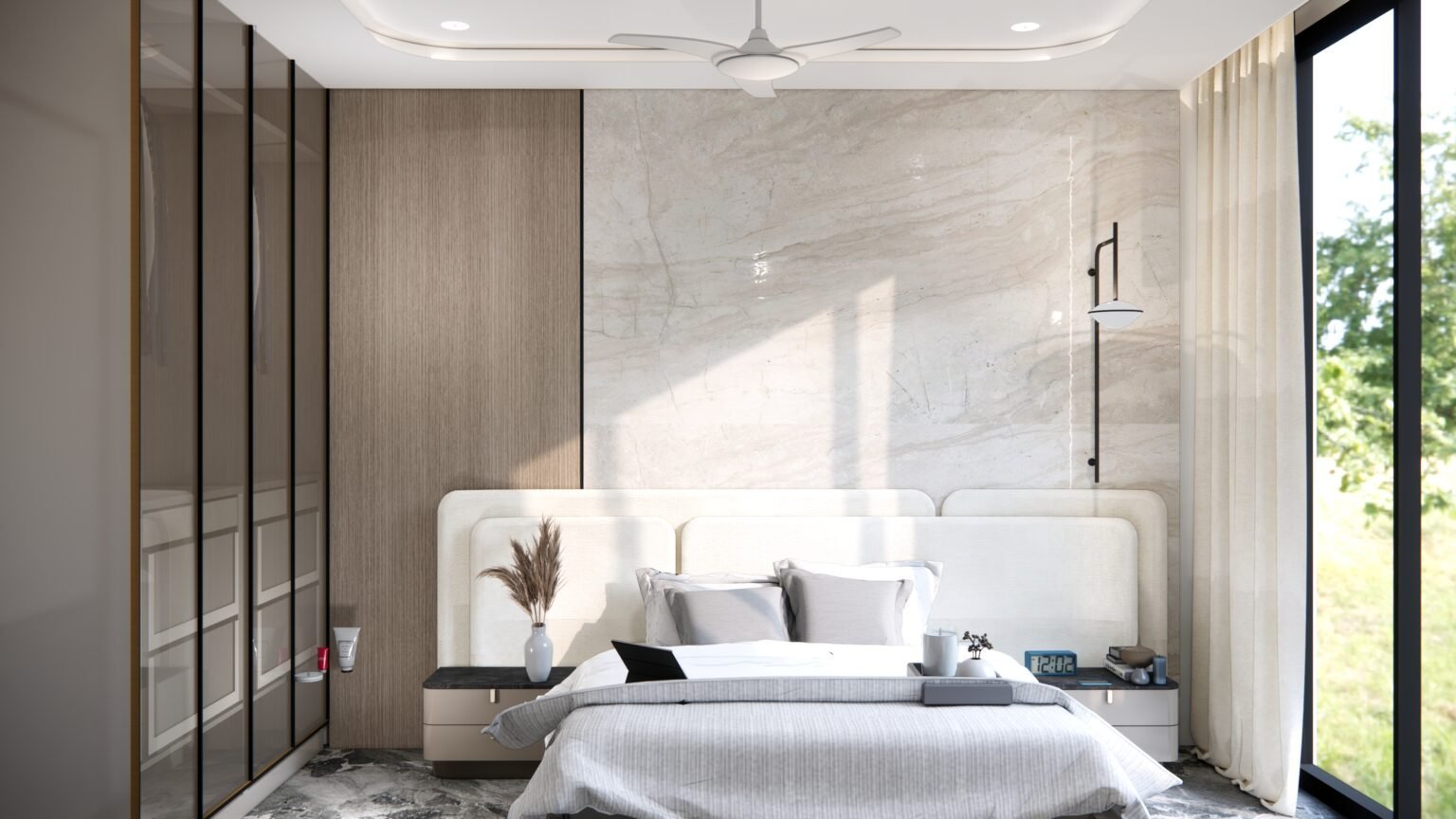 Light-filled bedroom designed by RLad