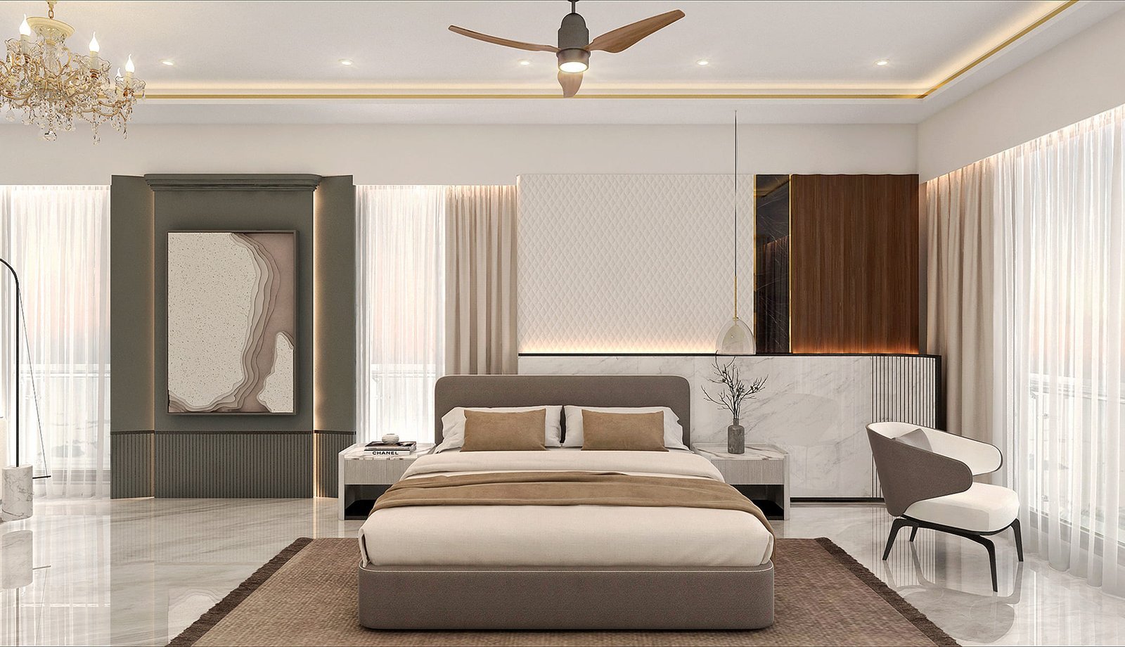Elegant bedroom from House by the Sea